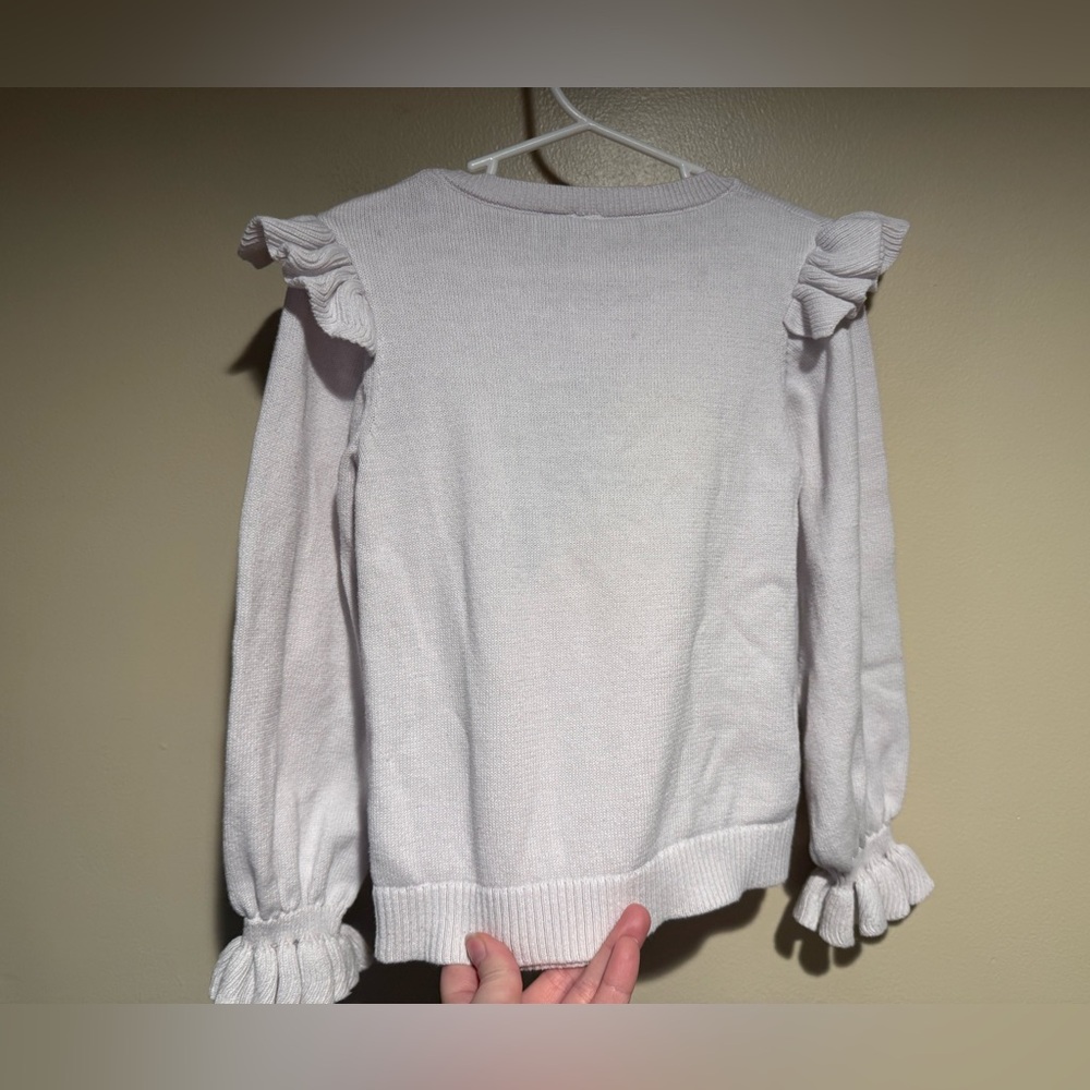 Janie And Jack Lemon Ruffle shoulder Sweater & Pant Set Girl's Size 5 - Picture 10 of 13
